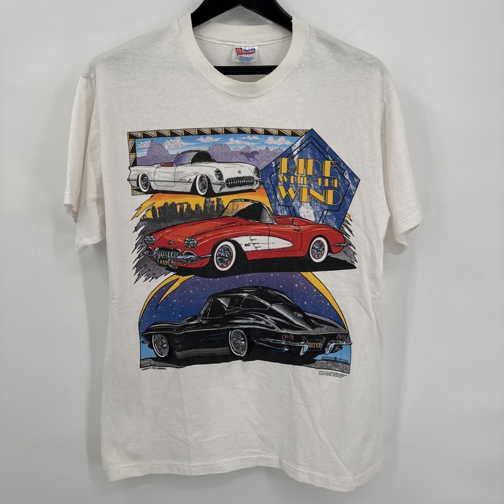 Vintage‎ 90s Chevrolet Chevy Sz  L Shirt Corvette Ride With The Wind Andys T USA